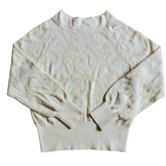 Anthropologie Cream Knit Sweater Size XS - Picture 7 of 9